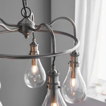 Hadassa 5 Lights Pear Drop Pendant Light In Antique Nickel