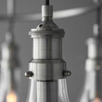 Hadassa 5 Lights Pear Drop Pendant Light In Antique Nickel