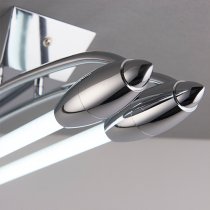 Harper LED 2 Light Large Flush Ceiling Light In Polished Chrome