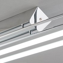 Harper LED 2 Light Large Flush Ceiling Light In Polished Chrome