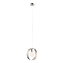 Hoop 1 Light Ceiling Pendant Light In Brushed Nickel