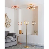 Hoop 6 Lights Ceiling Pendant Light In Brushed Brass