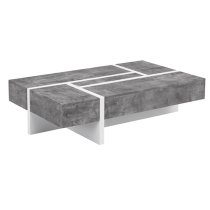 Storm Gloss Storage Coffee Table In White And Concrete Effect