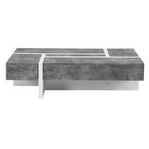 Storm Gloss Storage Coffee Table In White And Concrete Effect