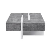 Storm Gloss Storage Coffee Table In White And Concrete Effect