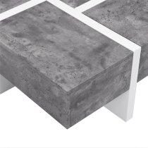 Storm Gloss Storage Coffee Table In White And Concrete Effect