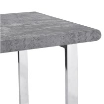 Carlo Wooden Computer Desk In Concrete Effect With Chrome Legs