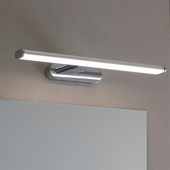 Moda LED Frosted Shade Wall Light In Chrome