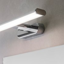 Moda LED Frosted Shade Wall Light In Chrome