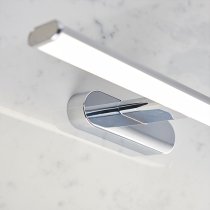 Moda LED Frosted Shade Wall Light In Chrome