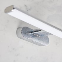 Moda LED Frosted Shade Wall Light In Chrome