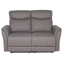 Maritime Electric Recliner Fabric 2 Seater Sofa In Grey