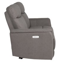 Maritime Electric Recliner Fabric 2 Seater Sofa In Grey