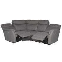 Maritime Electric Recliner Fabric Corner Sofa In Grey