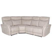 Maritime Electric Recliner Fabric Corner Sofa In Taupe