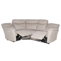 Maritime Electric Recliner Fabric Corner Sofa In Taupe