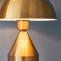 Nova Table Lamp In Antique Brass And Gloss White