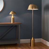 Nova Table Lamp In Antique Brass And Gloss White