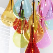 Niro 10 Lights Multi Coloured Ceiling Pendant Light In Chrome