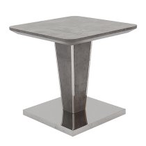 Bette Wooden Lamp Table In Light Grey Concrete Effect