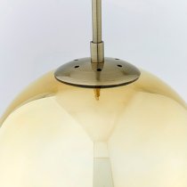 Paloma Clear Ribbed Glass Pendant Light In Polished Gold