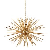 Orta 9 Lights Ceiling Pendant Light In Satin Brass