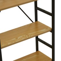 Loxton Wooden 5 Tier Shelving Unit In Light Yellow