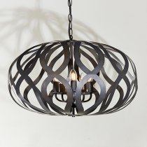 Sirolo 5 Lights Ceiling Pendant Light In Antique Brushed Bronze