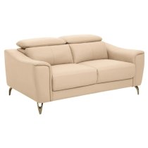 Phoenixville Faux Leather 2 Seater Sofa In Cream