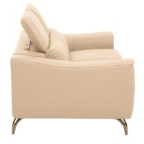 Phoenixville Faux Leather 2 Seater Sofa In Cream