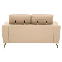 Phoenixville Faux Leather 2 Seater Sofa In Cream