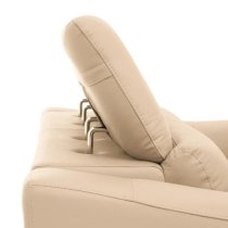 Phoenixville Faux Leather 2 Seater Sofa In Cream