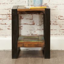 London Urban Chic Low Wooden Lamp table