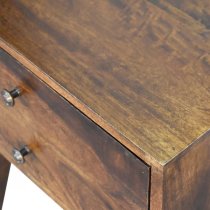 Neligh Wooden Bedside Cabinet In Chestnut With 2 Drawers