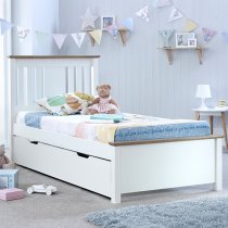 Chester Wooden Single Bed In White