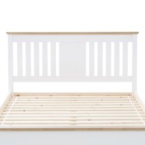 Chester Wooden Double Bed In White