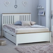 Chester Wooden Double Bed In White