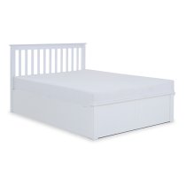 Malmo Wooden Ottoman Storage Small Double Bed In White