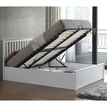 Malmo Wooden Ottoman Storage King Size Bed In White