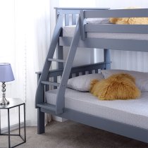 Carra Wooden Triple Bunk Bed In Grey