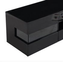 Kirsten High Gloss TV Stand In Black With LED Lighting