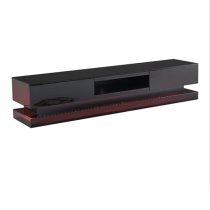 Step High Gloss TV Stand In Black With Multi LED Lighting