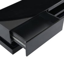 Step High Gloss TV Stand In Black With Multi LED Lighting