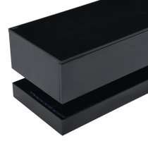 Step High Gloss TV Stand In Black With Multi LED Lighting