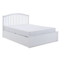 Grayson Wooden Ottoman Storage Small Double Bed In White