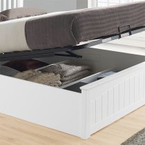 Grayson Wooden Ottoman Storage Small Double Bed In White