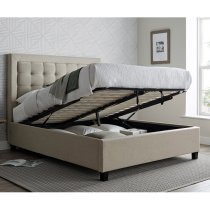 Brandon Fabric Ottoman Storage Double Bed In Oatmeal