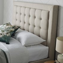 Brandon Fabric Ottoman Storage Double Bed In Oatmeal