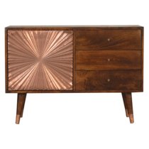 Manila Wooden Sideboard In Chestnut And Copper