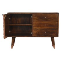 Manila Wooden Sideboard In Chestnut And Copper